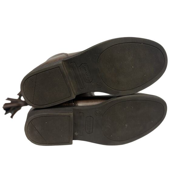 London Fog Brooke Boots Zip, Laced Back Fringe Girls Size 2M - Picture 7 of 8